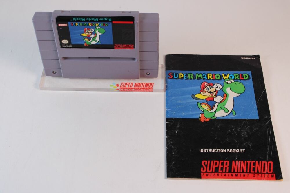 Super Mario World (Nintendo SNES, 1992) Cartridge Tested & Working. See details